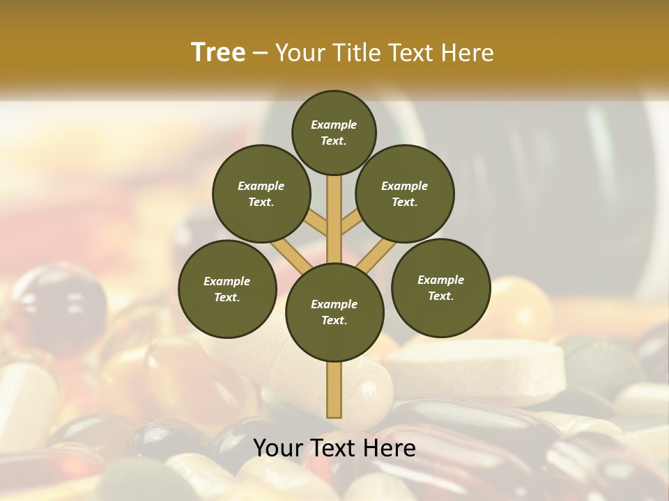 A Bottle Of Pills And Pills On A Table PowerPoint Template