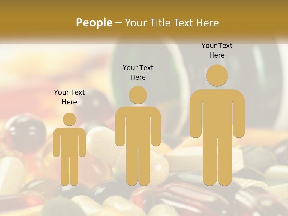 A Bottle Of Pills And Pills On A Table PowerPoint Template