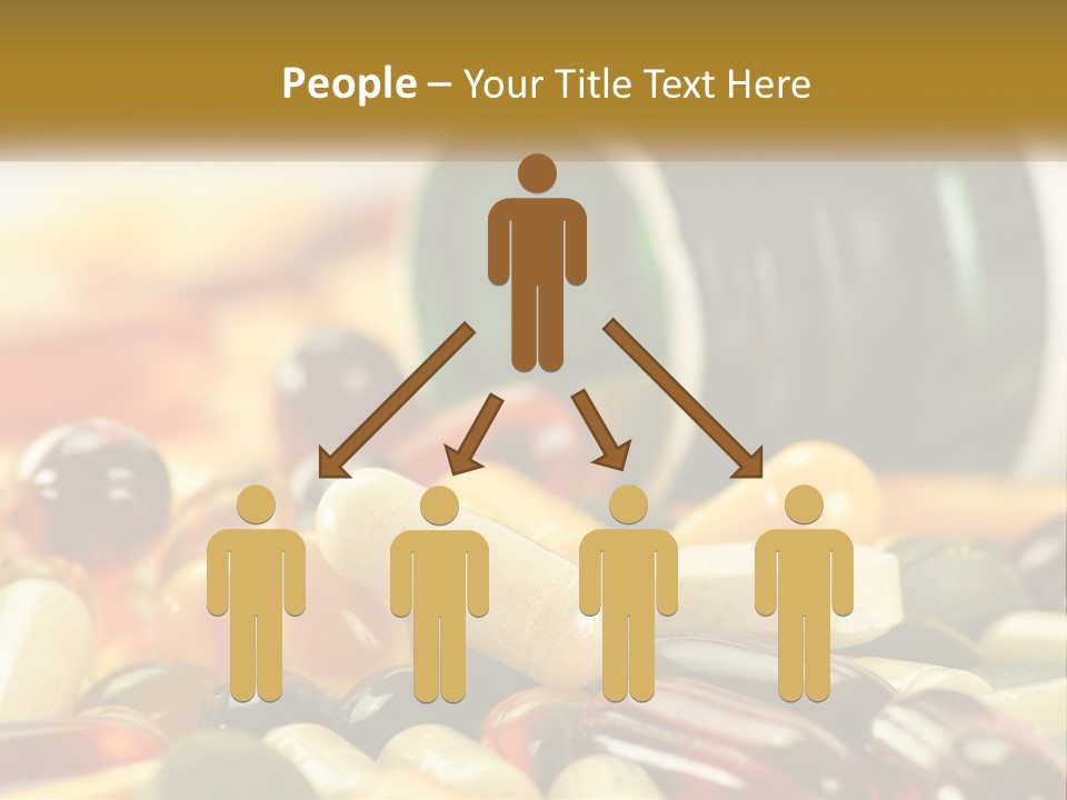 A Bottle Of Pills And Pills On A Table PowerPoint Template