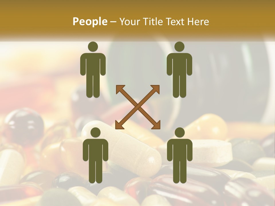 A Bottle Of Pills And Pills On A Table PowerPoint Template