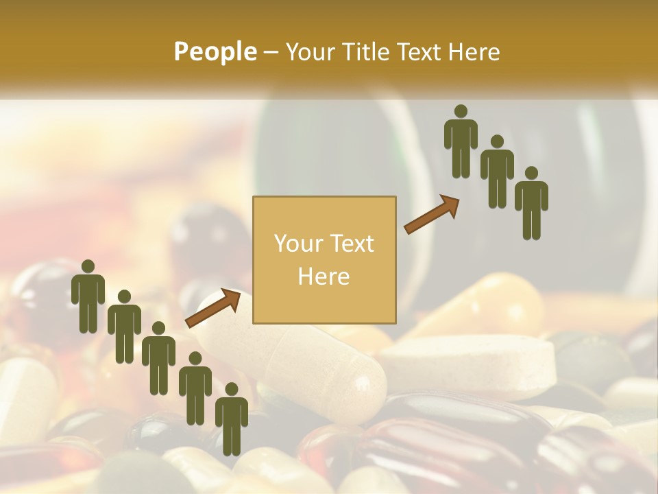 A Bottle Of Pills And Pills On A Table PowerPoint Template