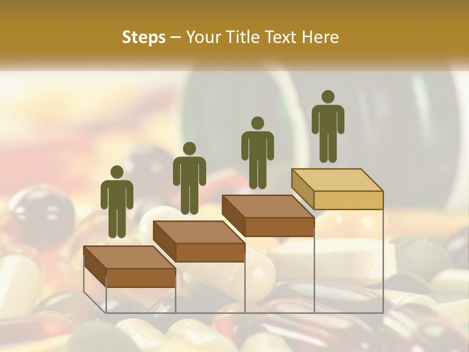 A Bottle Of Pills And Pills On A Table PowerPoint Template