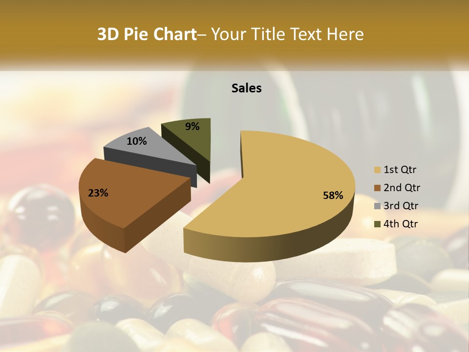 A Bottle Of Pills And Pills On A Table PowerPoint Template