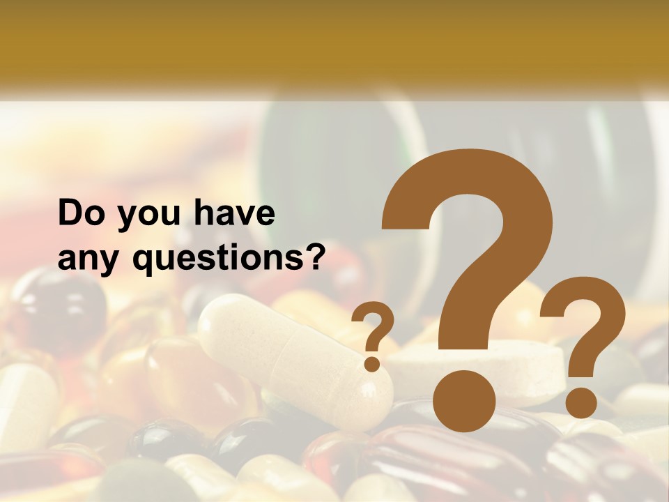 A Bottle Of Pills And Pills On A Table PowerPoint Template