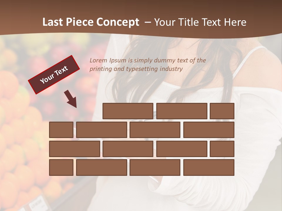 A Woman In A Grocery Store Writing On A Clipboard PowerPoint Template