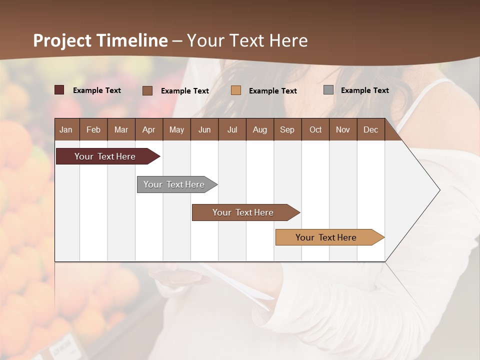 A Woman In A Grocery Store Writing On A Clipboard PowerPoint Template