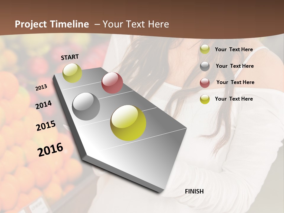 A Woman In A Grocery Store Writing On A Clipboard PowerPoint Template