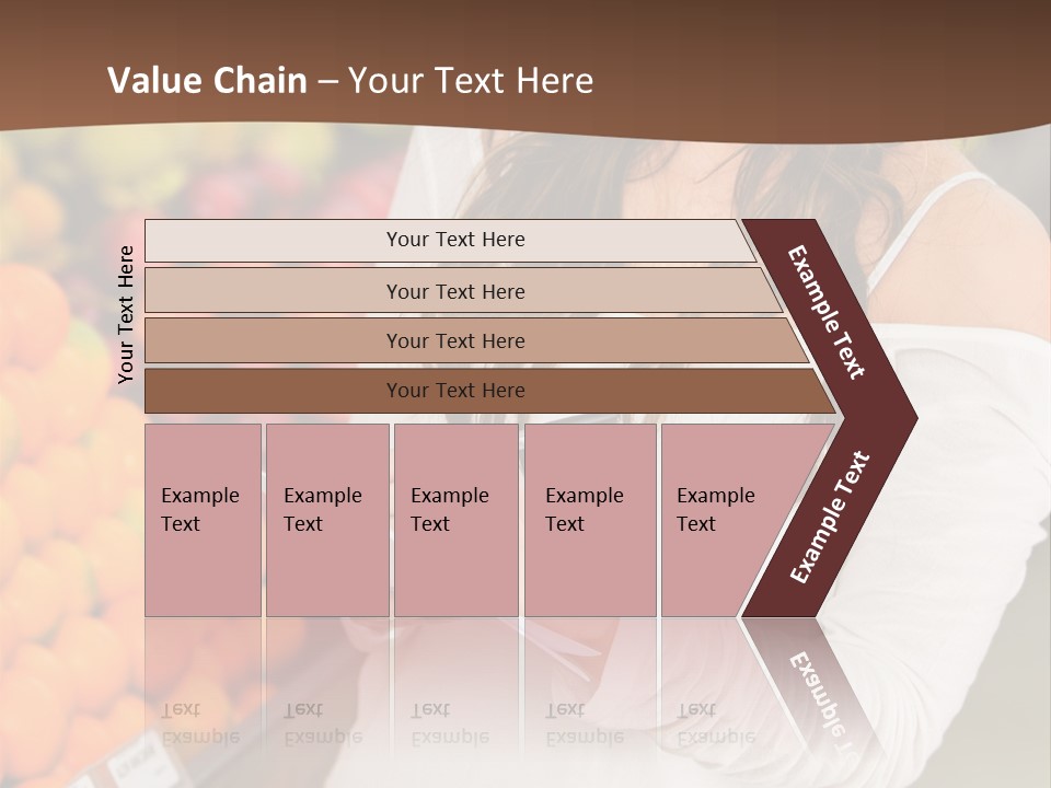 A Woman In A Grocery Store Writing On A Clipboard PowerPoint Template