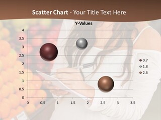 A Woman In A Grocery Store Writing On A Clipboard PowerPoint Template