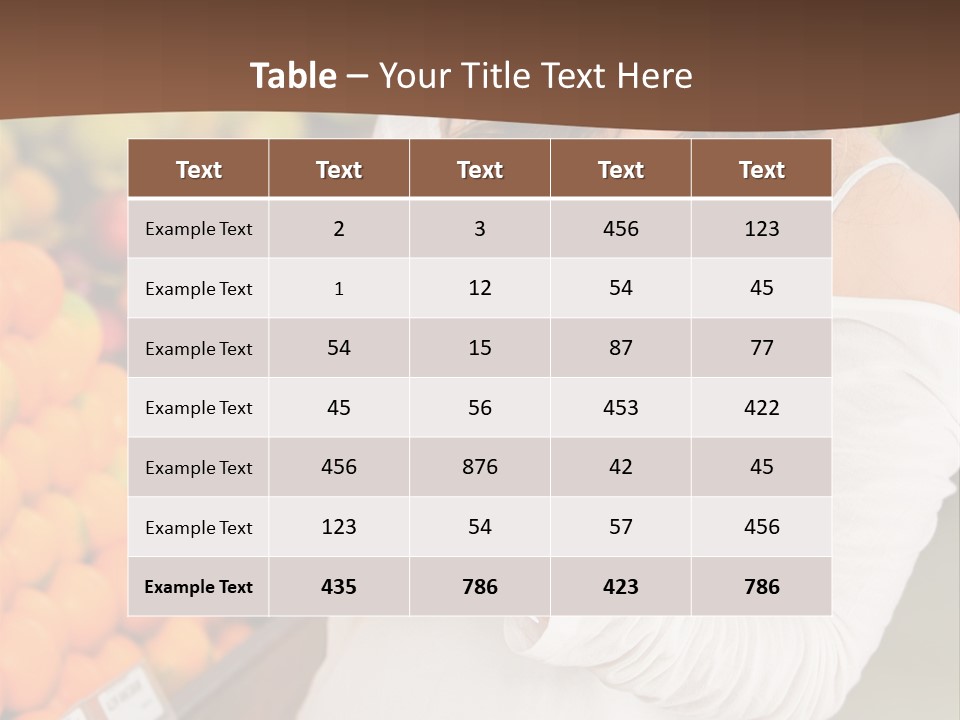 A Woman In A Grocery Store Writing On A Clipboard PowerPoint Template