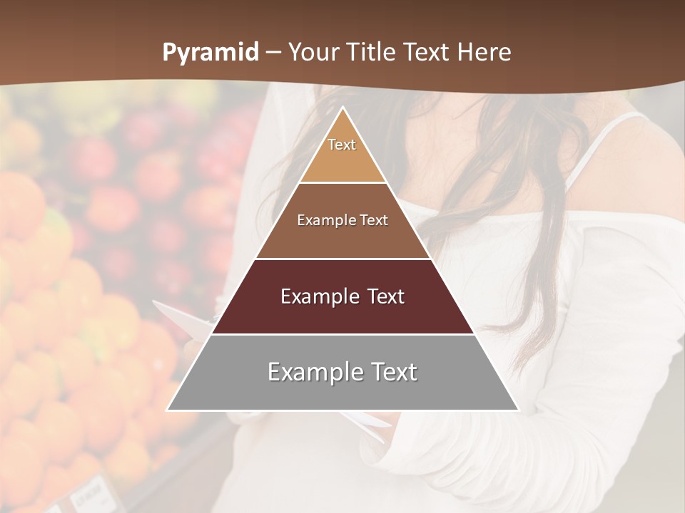 A Woman In A Grocery Store Writing On A Clipboard PowerPoint Template