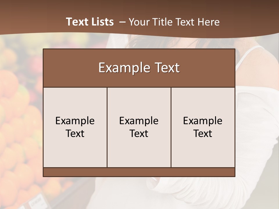 A Woman In A Grocery Store Writing On A Clipboard PowerPoint Template