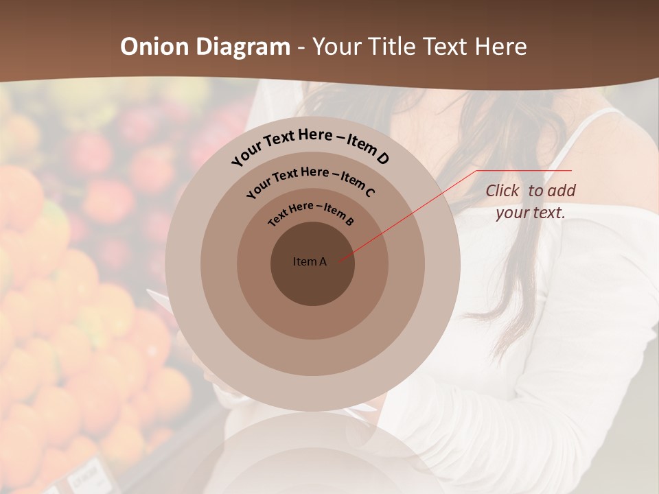 A Woman In A Grocery Store Writing On A Clipboard PowerPoint Template