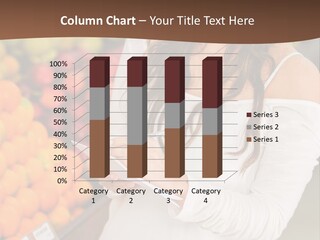 A Woman In A Grocery Store Writing On A Clipboard PowerPoint Template
