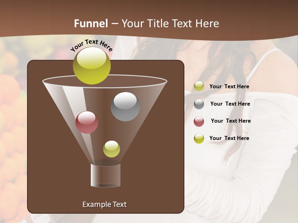 A Woman In A Grocery Store Writing On A Clipboard PowerPoint Template