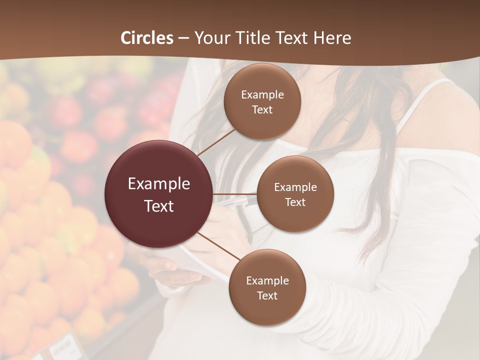 A Woman In A Grocery Store Writing On A Clipboard PowerPoint Template