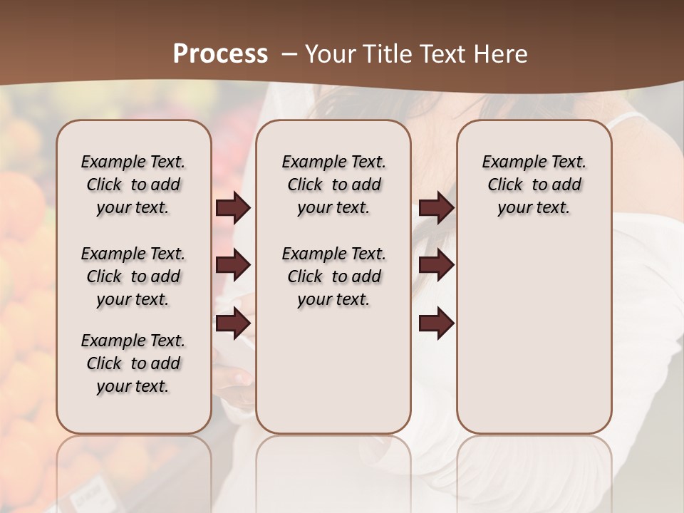 A Woman In A Grocery Store Writing On A Clipboard PowerPoint Template