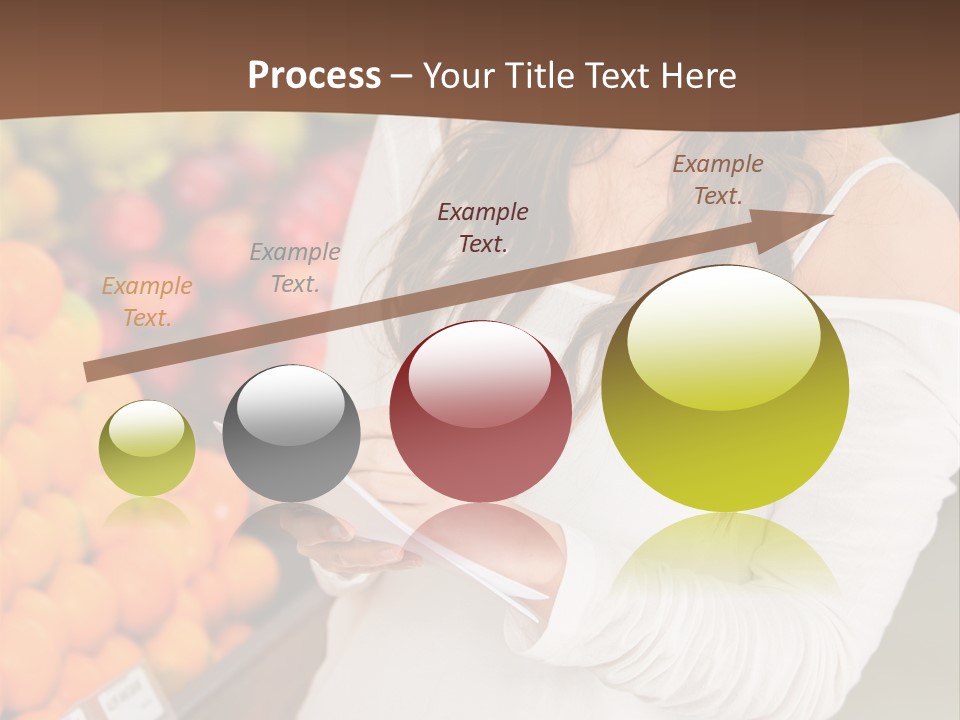 A Woman In A Grocery Store Writing On A Clipboard PowerPoint Template
