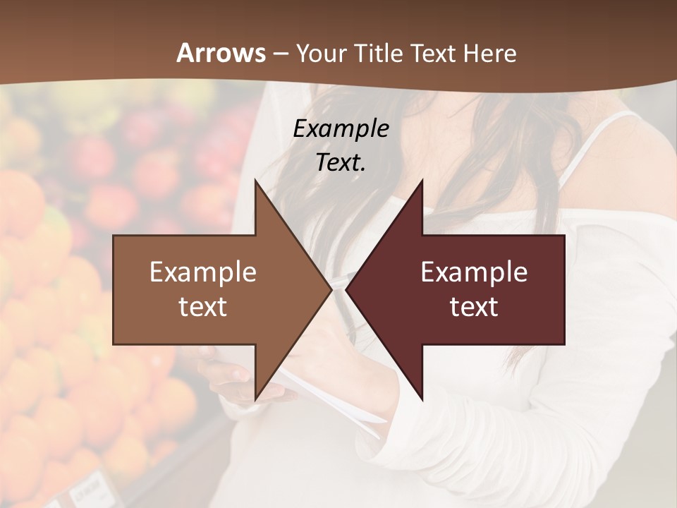 A Woman In A Grocery Store Writing On A Clipboard PowerPoint Template