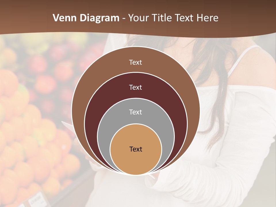 A Woman In A Grocery Store Writing On A Clipboard PowerPoint Template