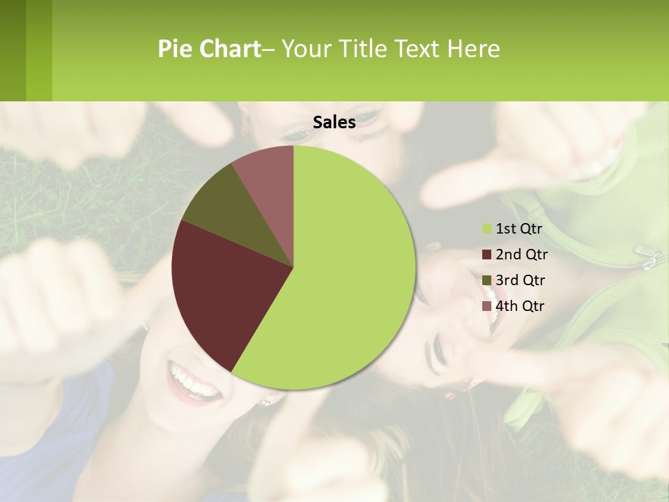 A Group Of Young Women Standing In A Circle With Their Hands In The Air PowerPoint Template