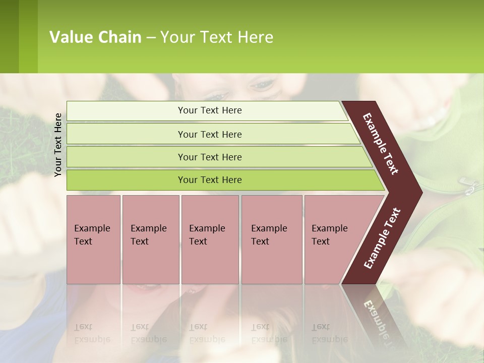 A Group Of Young Women Standing In A Circle With Their Hands In The Air PowerPoint Template