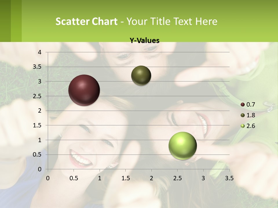 A Group Of Young Women Standing In A Circle With Their Hands In The Air PowerPoint Template