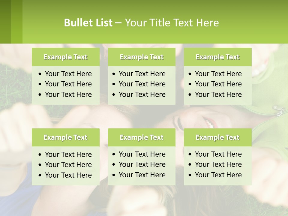 A Group Of Young Women Standing In A Circle With Their Hands In The Air PowerPoint Template