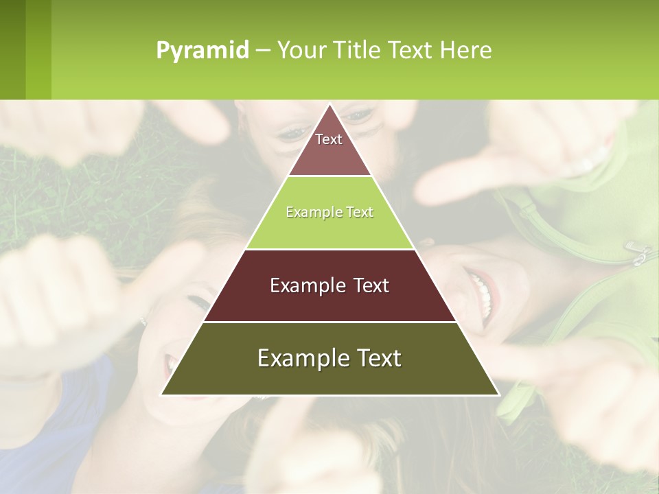 A Group Of Young Women Standing In A Circle With Their Hands In The Air PowerPoint Template