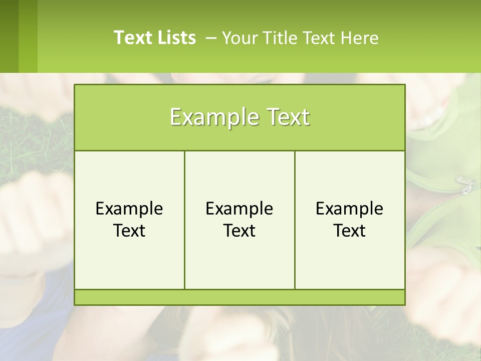 A Group Of Young Women Standing In A Circle With Their Hands In The Air PowerPoint Template
