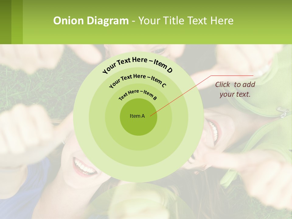 A Group Of Young Women Standing In A Circle With Their Hands In The Air PowerPoint Template