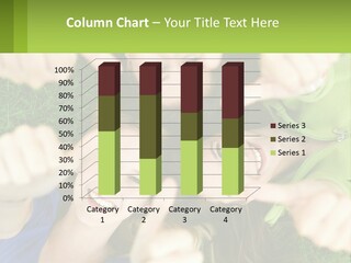 A Group Of Young Women Standing In A Circle With Their Hands In The Air PowerPoint Template