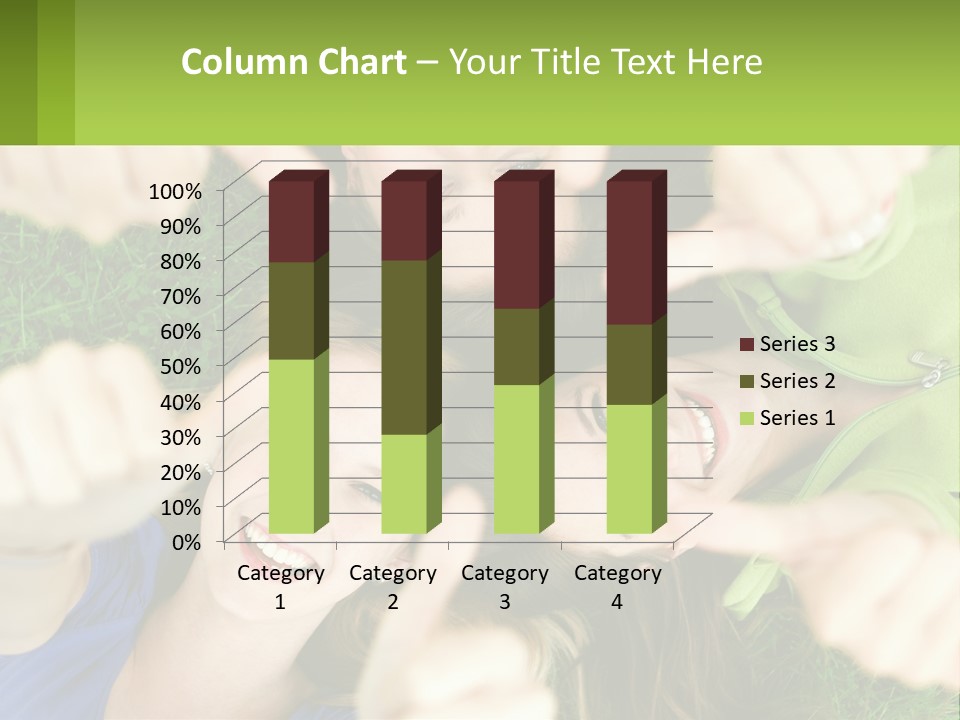 A Group Of Young Women Standing In A Circle With Their Hands In The Air PowerPoint Template