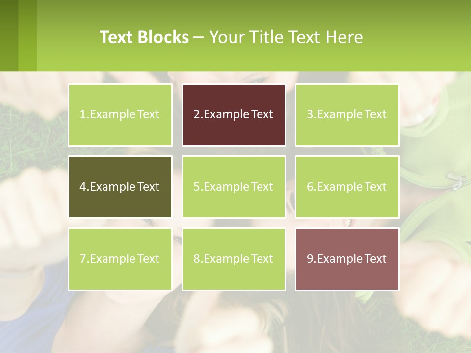 A Group Of Young Women Standing In A Circle With Their Hands In The Air PowerPoint Template