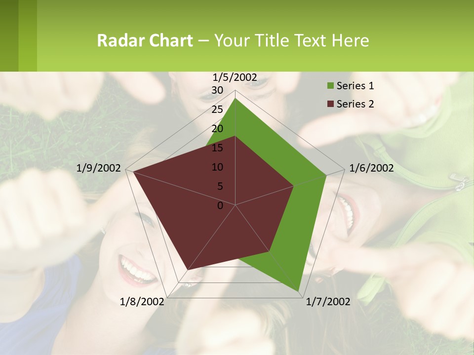 A Group Of Young Women Standing In A Circle With Their Hands In The Air PowerPoint Template