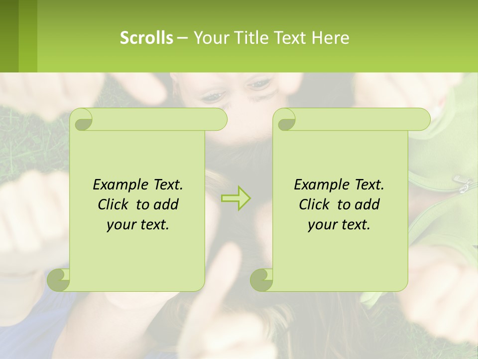 A Group Of Young Women Standing In A Circle With Their Hands In The Air PowerPoint Template