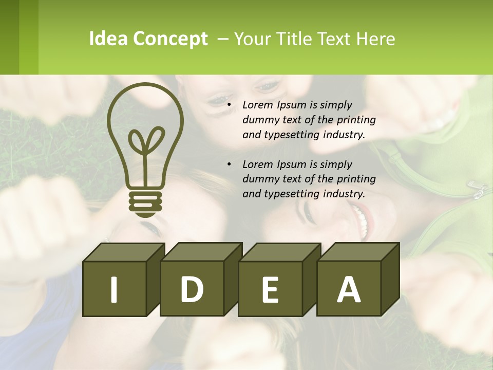 A Group Of Young Women Standing In A Circle With Their Hands In The Air PowerPoint Template