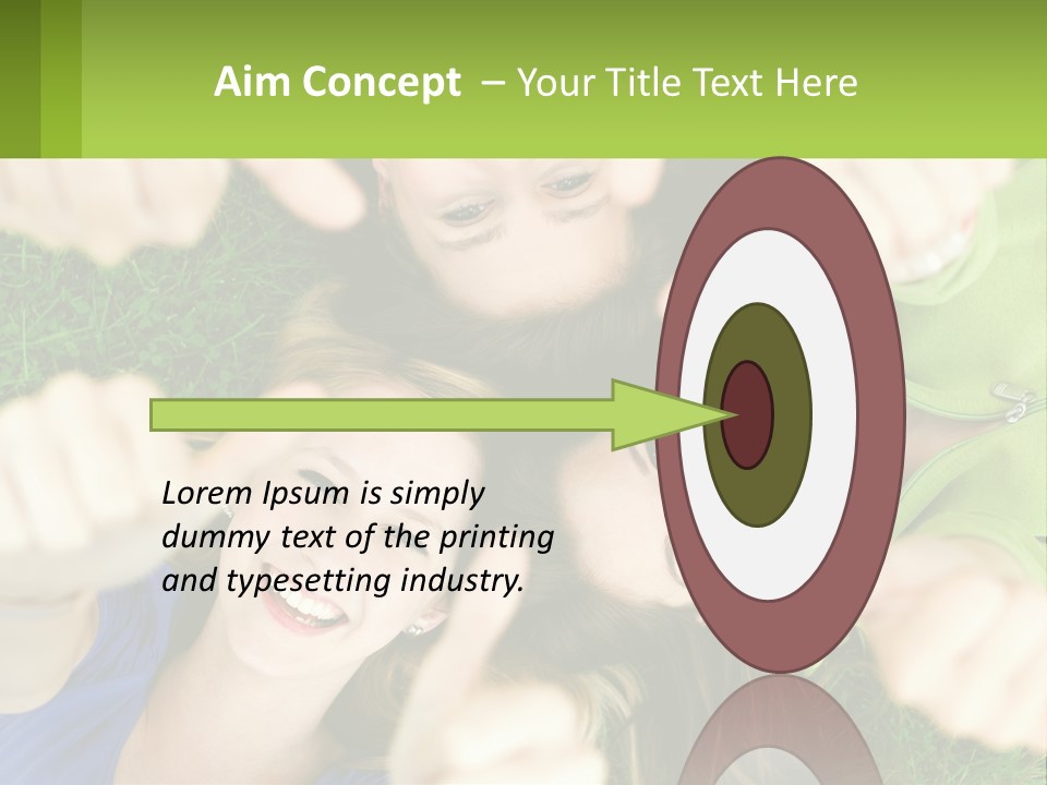 A Group Of Young Women Standing In A Circle With Their Hands In The Air PowerPoint Template