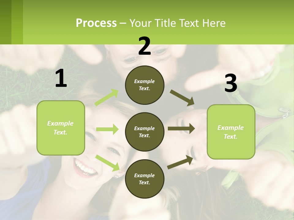 A Group Of Young Women Standing In A Circle With Their Hands In The Air PowerPoint Template