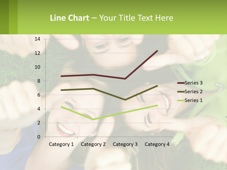A Group Of Young Women Standing In A Circle With Their Hands In The Air PowerPoint Template