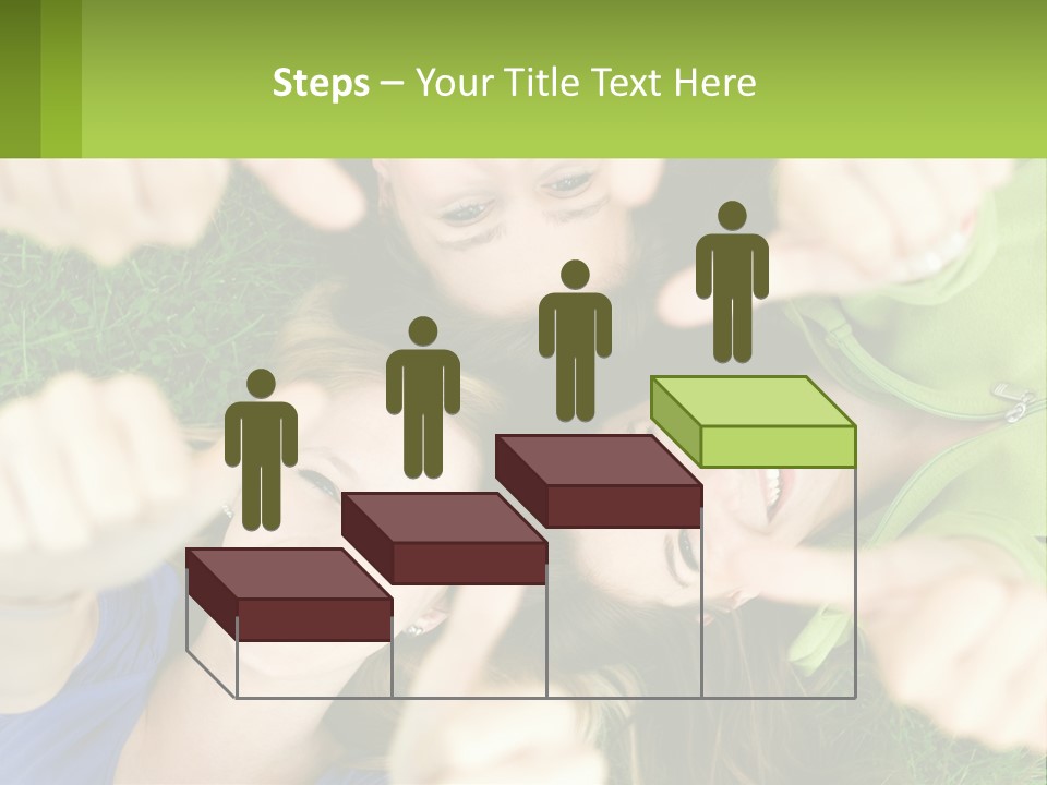 A Group Of Young Women Standing In A Circle With Their Hands In The Air PowerPoint Template