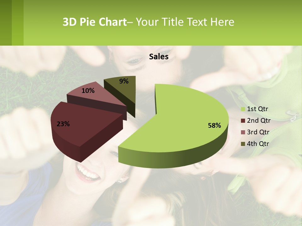 A Group Of Young Women Standing In A Circle With Their Hands In The Air PowerPoint Template