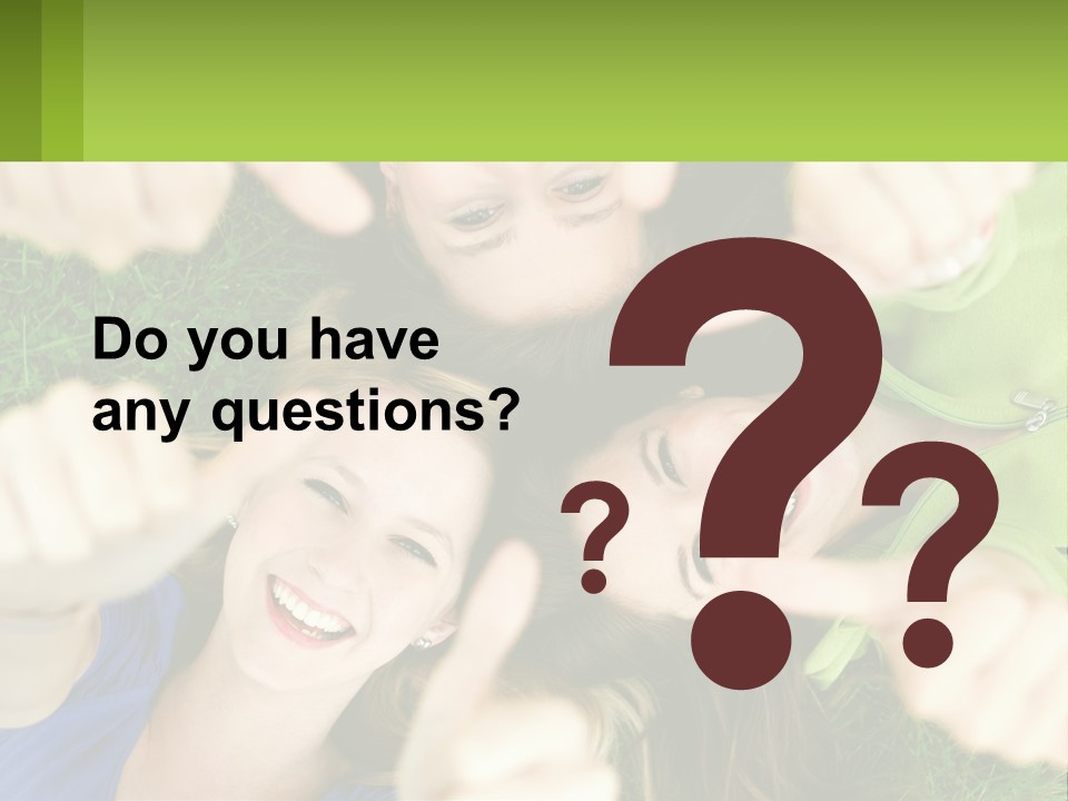 A Group Of Young Women Standing In A Circle With Their Hands In The Air PowerPoint Template