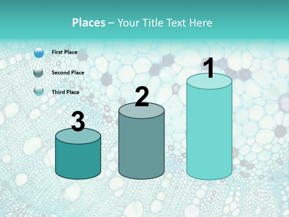 A Blue And White Abstract Background With Bubbles PowerPoint Template