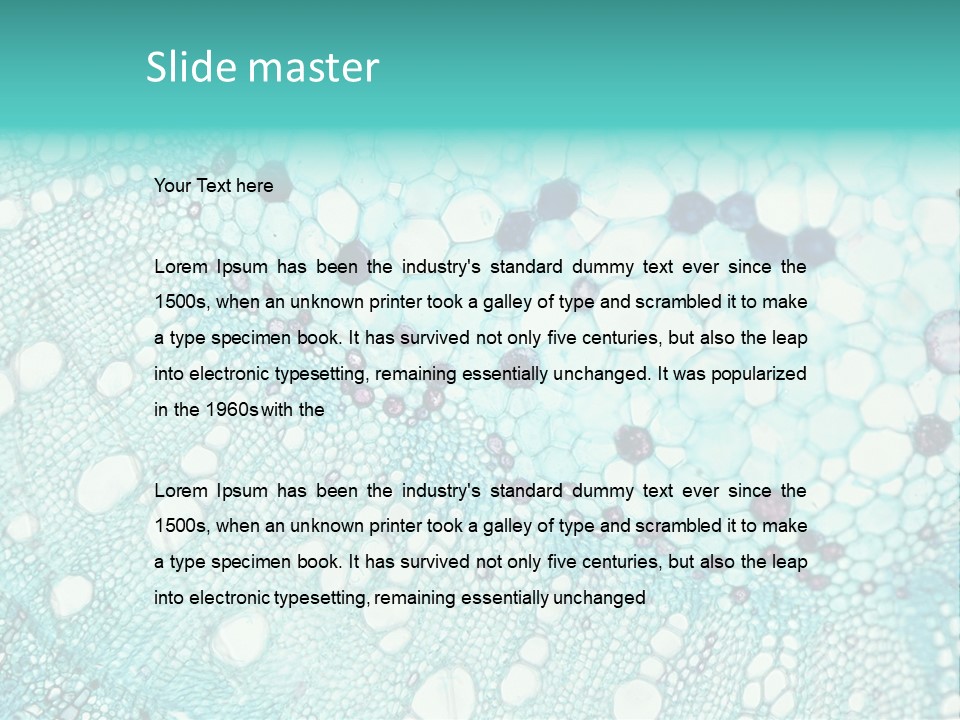 A Blue And White Abstract Background With Bubbles PowerPoint Template