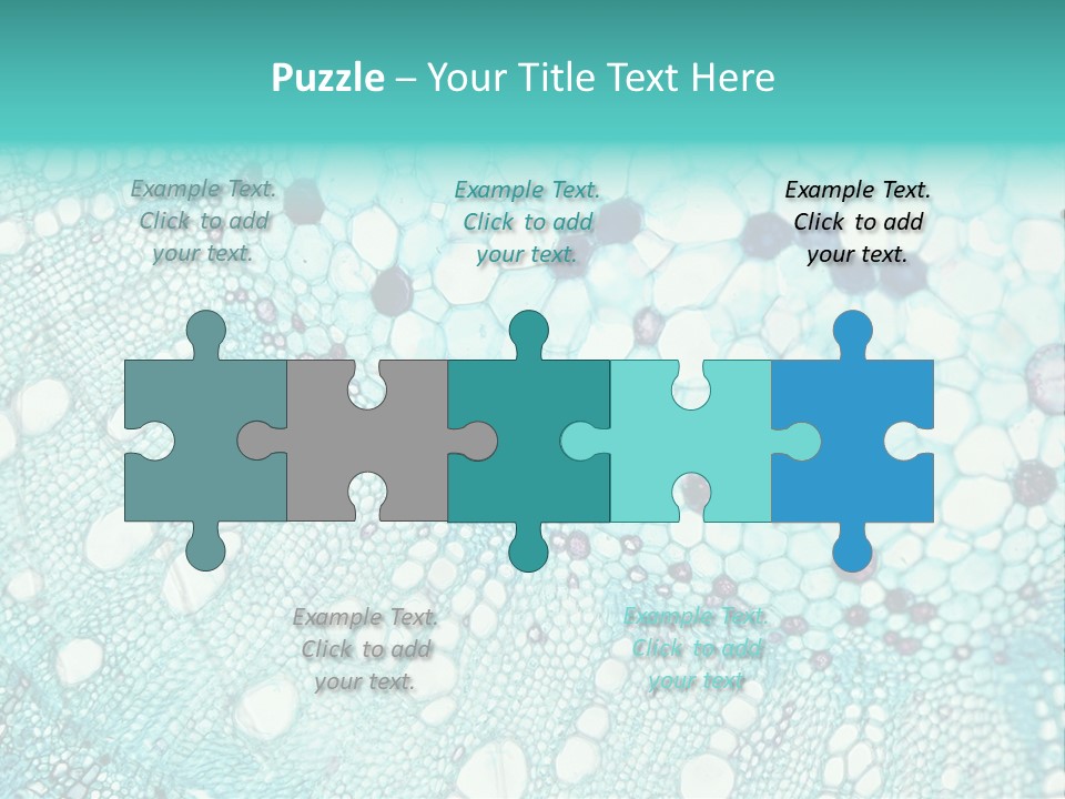 A Blue And White Abstract Background With Bubbles PowerPoint Template