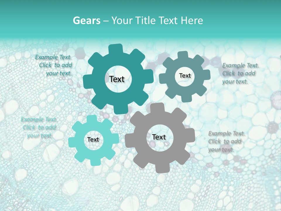 A Blue And White Abstract Background With Bubbles PowerPoint Template