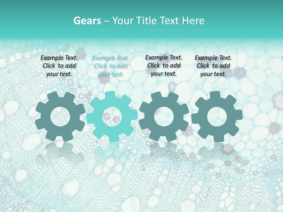 A Blue And White Abstract Background With Bubbles PowerPoint Template