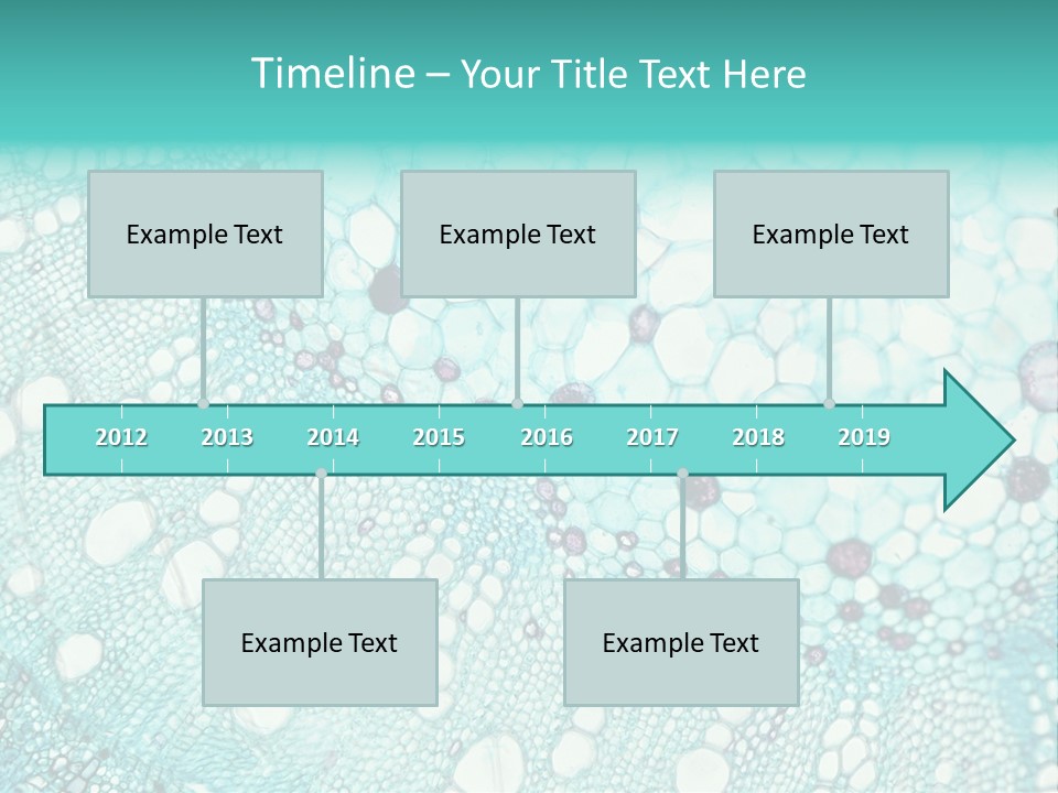 A Blue And White Abstract Background With Bubbles PowerPoint Template