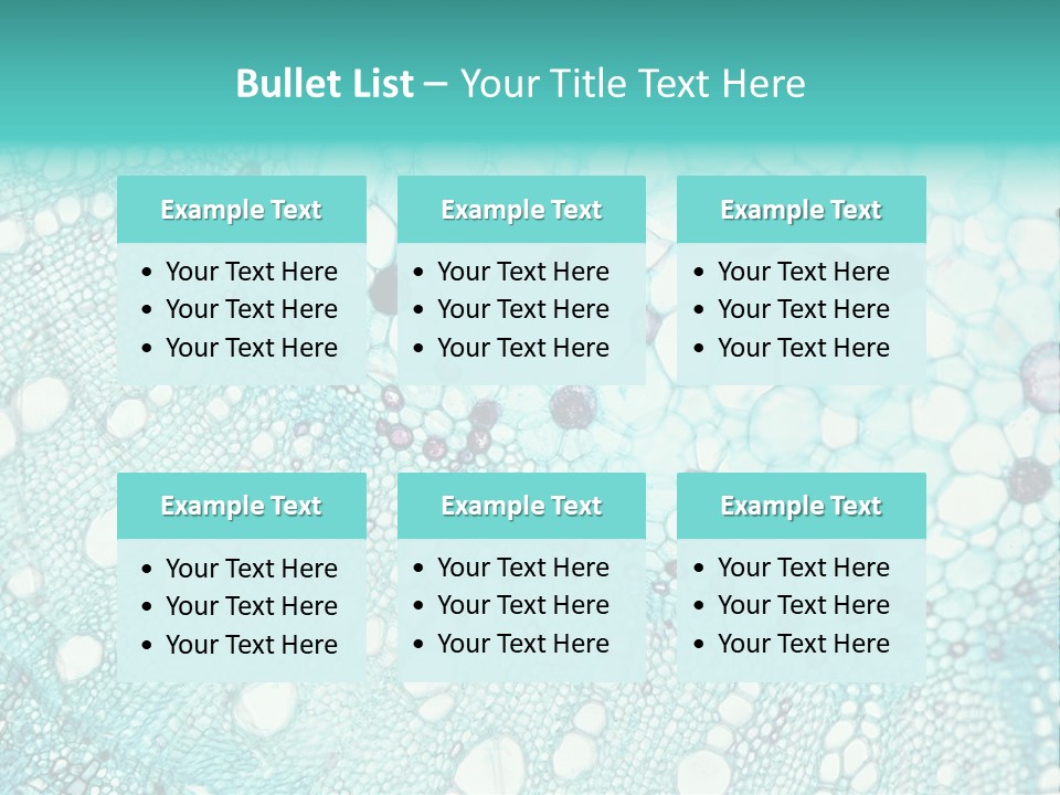 A Blue And White Abstract Background With Bubbles PowerPoint Template